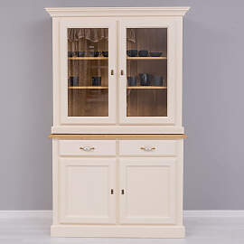 Schmaler Buffetschrank im Landhausstil Eierschale