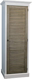 Schmaler Garderobenschrank mit Lamellentür