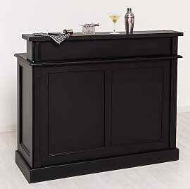 schmaler Tresen - Bar im Landhausstil schwarz
