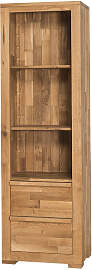 Schmales Bücherregal Wildeiche im Landhausstil