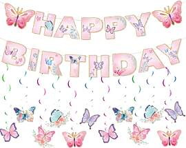 Schmetterling Deko Geburtstag Girlande