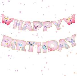 Schmetterling Deko Geburtstag, Happy Birthday