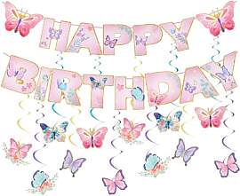 Schmetterling Deko Geburtstag,Happy Birthday