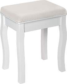 Schminktisch-Hocker Rosenmuster - weiß