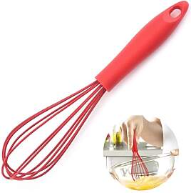 Schneebesen Silikon, Rot Silikon, Kunststoff,