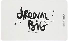 Schneidebrett Dream Big in Schwarz/Weiß