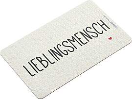 Schneidebrett Lieblingsmensch in Schwarz/Weiß