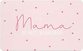 Schneidebrett Mama in Rosa/Weiß