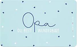 Schneidebrett Opa in Blau/Weiß