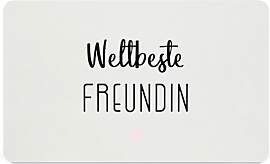 Schneidebrett Weltbeste Freundin in Schwarz/Weiß