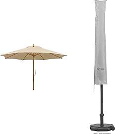 Schneider Sonnenschirm Malaga, natur, 300 cm rund, 