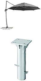 Schneider Sonnenschirm Rhodos Rondo, anthrazit,
