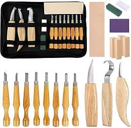 Schnitzmesser Schnitzwerkzeug Set (21-teilig) -
