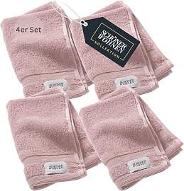 SCHÖNER WOHNEN 4er Set Premium Gästehandtuch