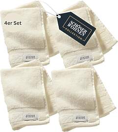 SCHÖNER WOHNEN 4er Set Premium Gästehandtuch