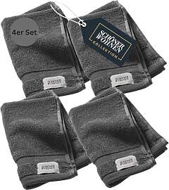 SCHÖNER WOHNEN 4er Set Premium Gästehandtuch