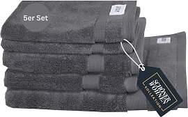 SCHÖNER WOHNEN Frottee Handtücher Set Anthrazit