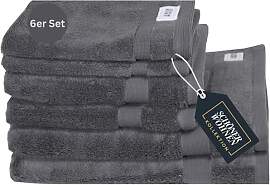 SCHÖNER WOHNEN Frottee Handtücher Set Anthrazit