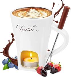 Schokofondue Tasse Keramik Schokoladenfondue mit