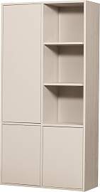 Schrank Merel aus Kiefernholz, modern, hellgrau