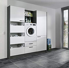 Schrank-Set EXPRESS KÜCHEN "Arta", grau 