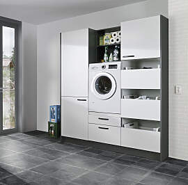 Schrank-Set EXPRESS KÜCHEN "Arta", grau 