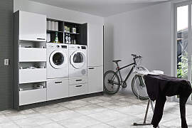 Schrank-Set EXPRESS KÜCHEN "Arta", grau 