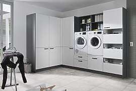 Schrank-Set EXPRESS KÜCHEN "Arta", grau 