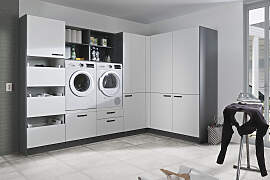 Schrank-Set EXPRESS KÜCHEN "Arta", grau 