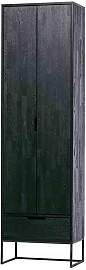 Schrank Silas schmal aus Eschenholz und Metall,