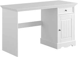 Schreibtisch Bürotisch in Weiß mit Tür