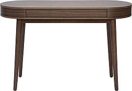 Schreibtisch mit Schublade in dunklem Holz L120 cm 