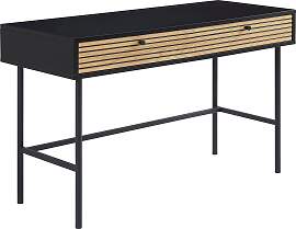 Schreibtisch SALESFEVER, schwarz (schwarz, natur,