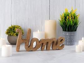 Schriftzug Home B28x12cm Dekoschrift Holzfigur