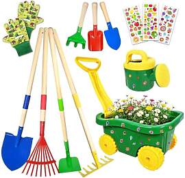 Schubkarre für Kinder, 13 Gartenwerkzeug Set für 