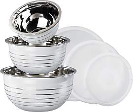 Schüssel KING, silber (silberfarben), Edelstahl,