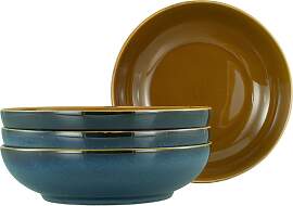 Schüsselset Mallorca Blau/Braun,  4-teilig