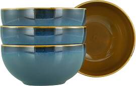 Schüsselset Mallorca Blau/Braun, 4-teilig