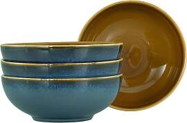 Schüsselset Mallorca Blau/Braun, 4-teilig