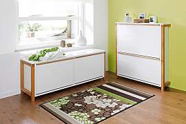 Schuhkipper ANDAS, braun (weiß, eiche), B:120cm