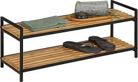 Schuhregal Azra II Naturfarben/Schwarz