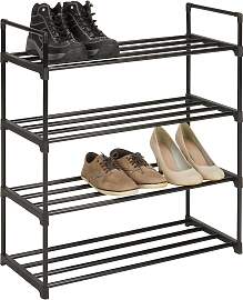 Schuhregal in Schwarz