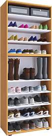 Schuhregal Lona XXL ca.70x183x37cm Buchefarben