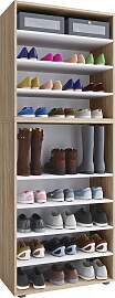 Schuhregal Lona XXL ca.70x183x37cm Eiche Dekor