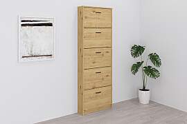 Schuhschrank FMD "Step 5", beige