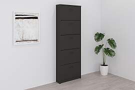 Schuhschrank FMD "Step 5", grau