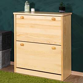 Schuhschrank Kiefer Vollholz massiv natur Junco