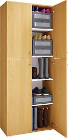 Schuhschrank Lona ca.70x182x37cm Buchefarben