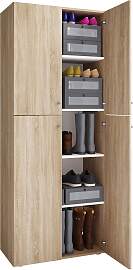 Schuhschrank Lona ca.70x182x37cm Eichefarben