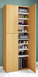 Schuhschrank Lona XXL ca.70x182x37cm Buchefarben